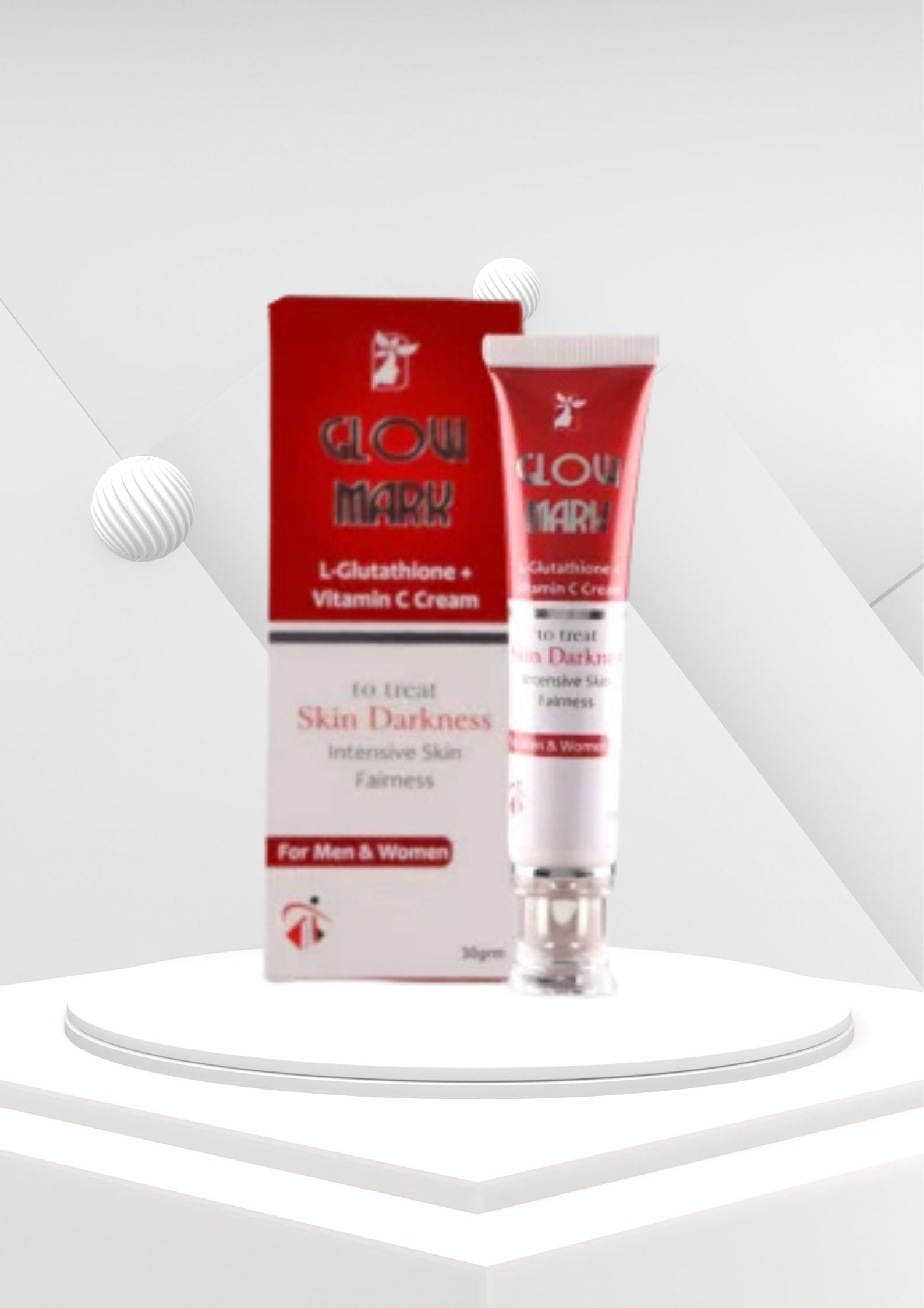 Glow Mark L-Glutathione + Vitamin C Cream – Intensive Skin Brightening & Dark Spot Care (For Men & Women)