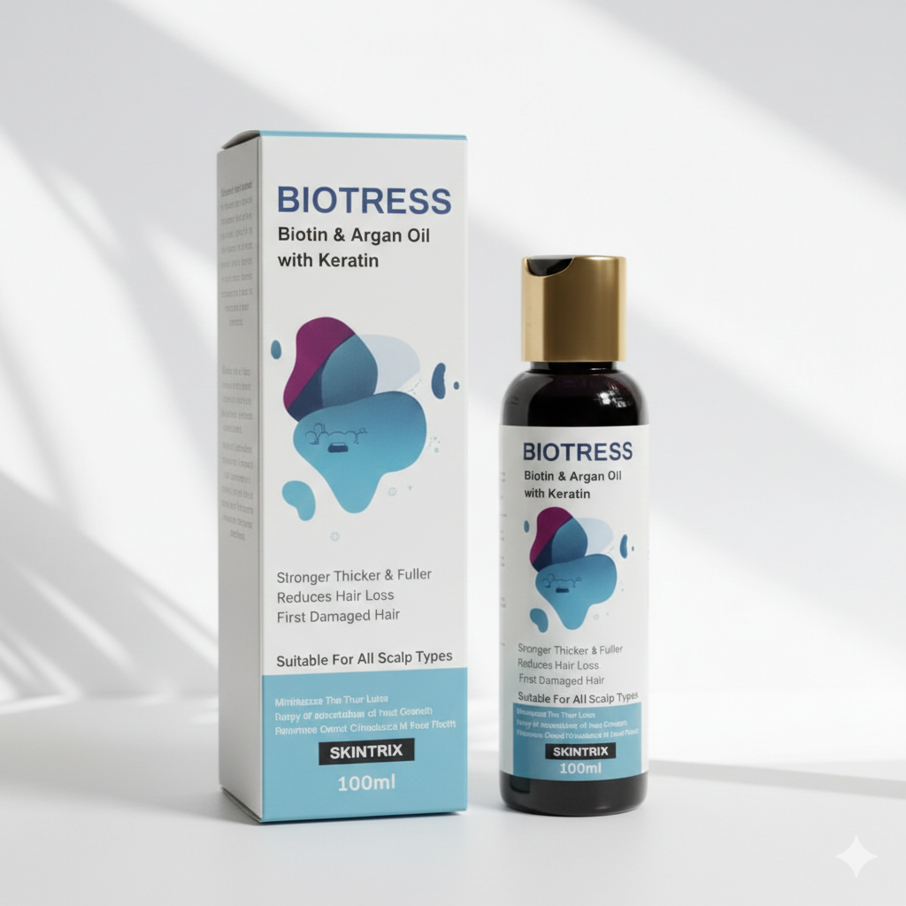 Biotress Biotin & Argan Oil Hair Serum with Keratin – Stronger, Thicker & Fuller Hair (100ml)