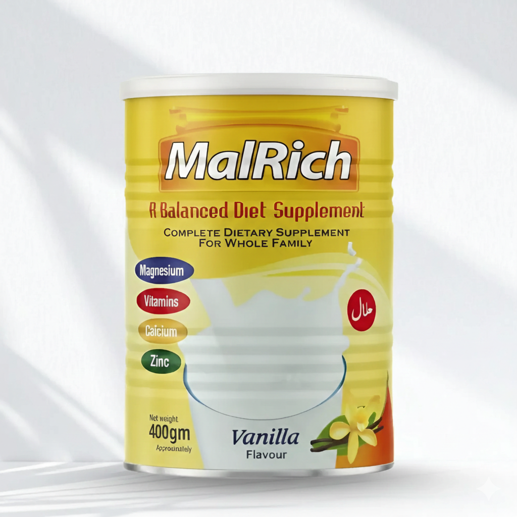 MalRich Balanced Diet Supplement – Complete Family Nutrition (Vanilla Flavour)