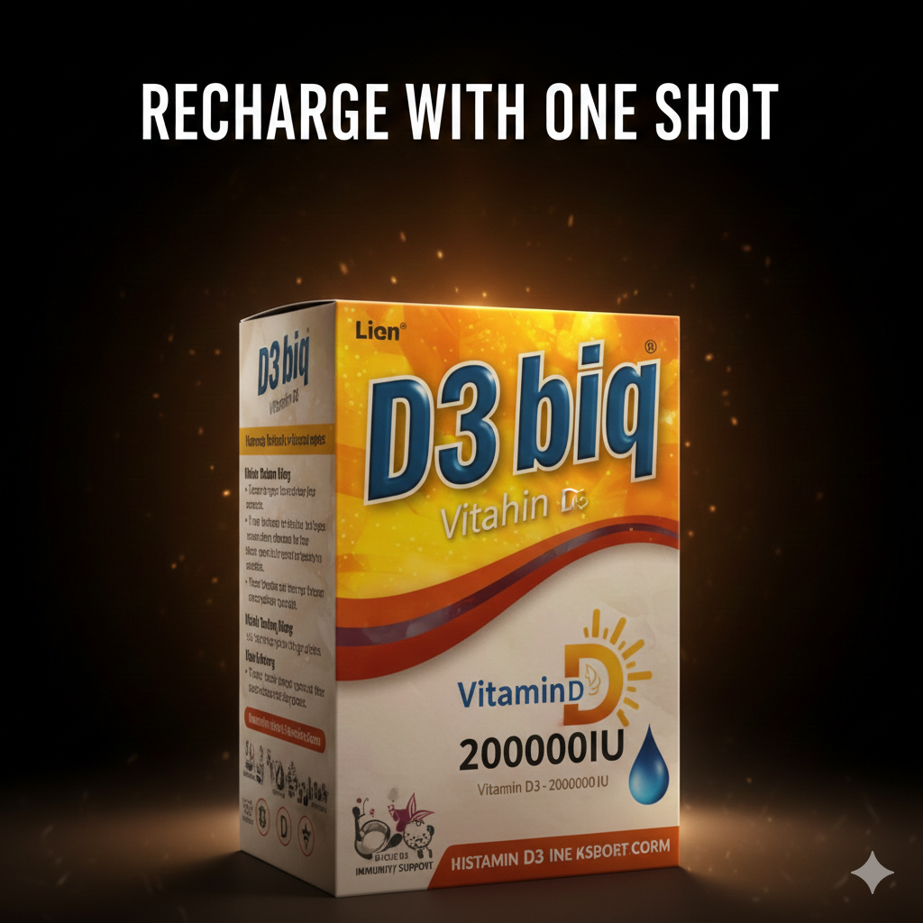 D3 Biq Oral Shot – Vitamin D3 200,000 IU | One Shot Full Power Immunity Support