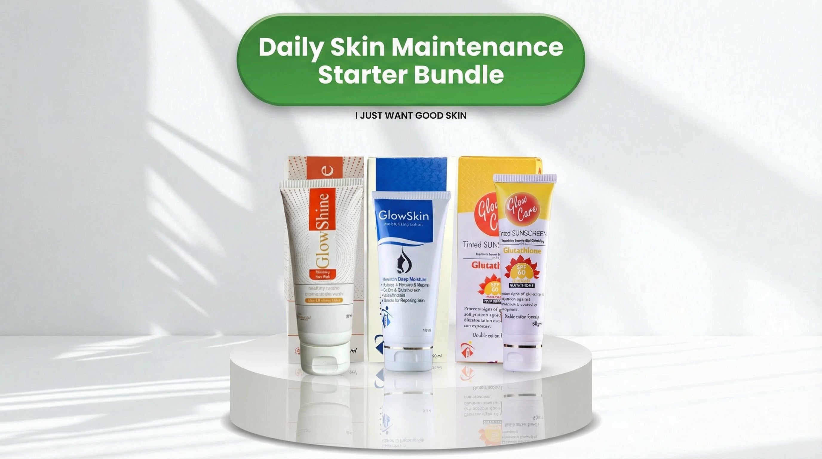 Daily Skin Maintenance Starter Bundle | Face Wash, Moisturizer & Sunscreen