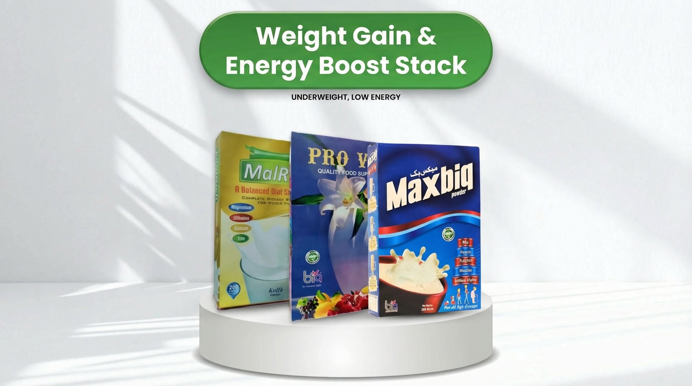 Weight Gain & Energy Boost Stack – Complete Nutrition & Strength Support Bundle